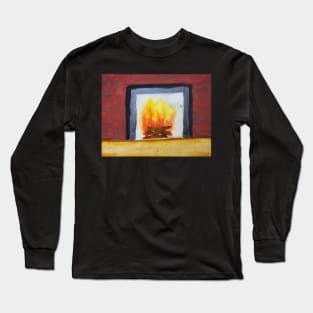 Cozy Fireplace Long Sleeve T-Shirt